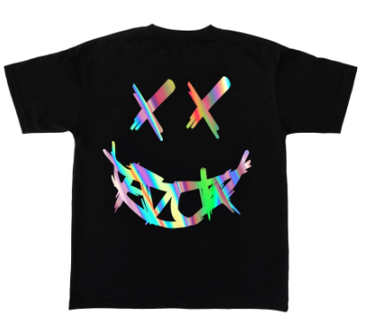 fvck-id - Reflective Oversize Joker T-Shirt 20s Japan Cotton - Hitam, M