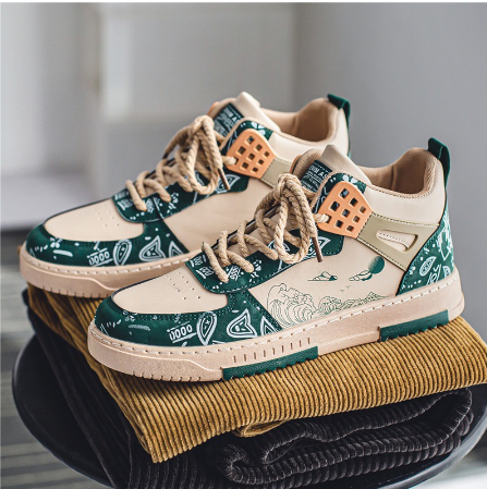 Keeping Sepatu Sneakers Pria Impor Fashionable Sepatu Cowok Keren Kasual Sporty Kekinian Warna Terang Casual Comfortable Men