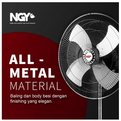 NGY Stand Fan 3in1 / Kipas Angin Berdiri Dinding 18 inch | NGY-1803SF