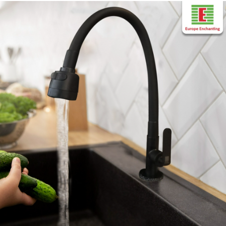Kran Wastafel Cuci Piring / Kitchen Cold Europe Enchanting E1531 Black