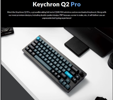 Keychron Q2 Pro QMK/VIA Wireless Fully Assembled Knob