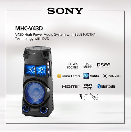 SONY MHC-V43D High Power Audio System with BLUETOOTH / MHC V43D