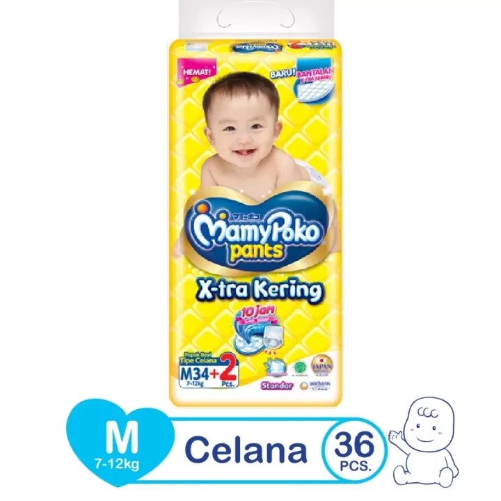MamyPoko Diaper Pants X-tra Dry M34+2