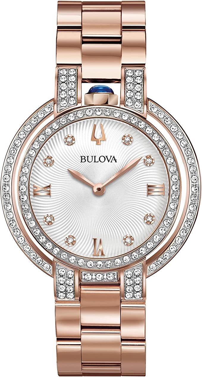 Bulova Women's Analog Quartz Watch Stainless Steel Strap 98R250