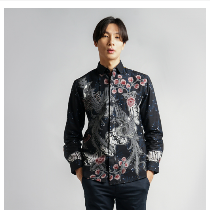 Hadinata Batik Pria Kemeja Panjang Furing Slimfit Adiwangsa Aruna
