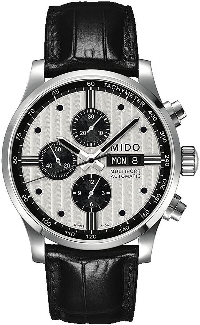Mido Multifort Silver Dial Leather Strap Men's Watch M0056141603101