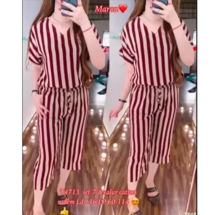 PROMO SETELAN SALUR WANITA/ONE SET SALUR JUMBO/TERLARIS SETELAN SALUR KEKINIAAN