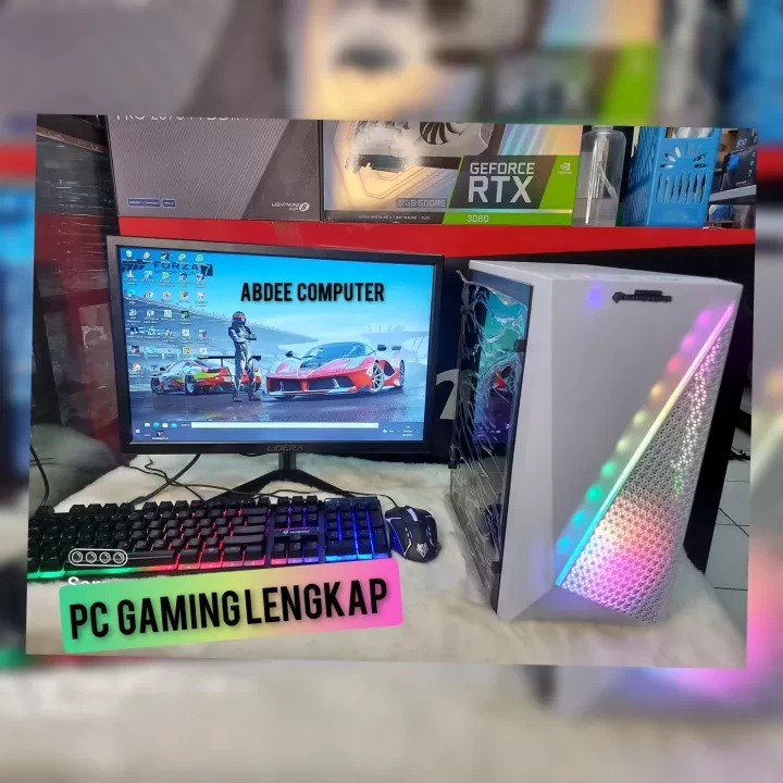 PC GAMING CORE I5 SSD 120 GB RAM 8 GB HDD 500 GB VGA 2 GB GT 710 DDR3 MONITOR 19 IN WIDESCREEN FREE USB WIFI LENGKAP 1 SET