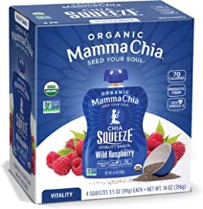 MammaChiaVitalitySqueezeSnack,WildRaspberry,4Count(Packof6)
