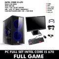 Pc Gaming full sett Core i5 670 / Ram 8gb/ Vga 1 gb/ Hdd 500gb/Case Gaming/lcd19 inchi