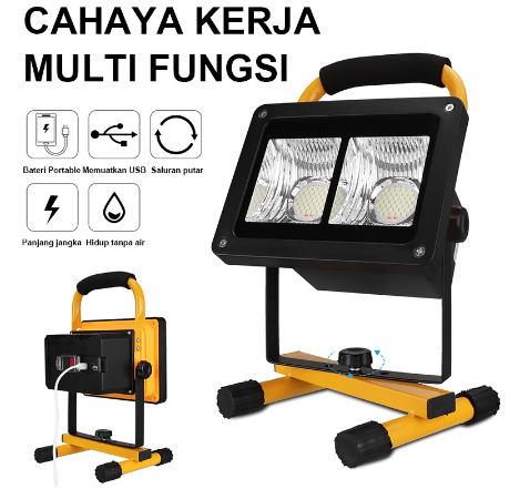 Lampu Emergency LED Super Terang 2000 Lumens Dengan Layar Listrik Dan Braket Tahan Air Outdoor Lampu / Lampu Penambang / Lampu Kerja