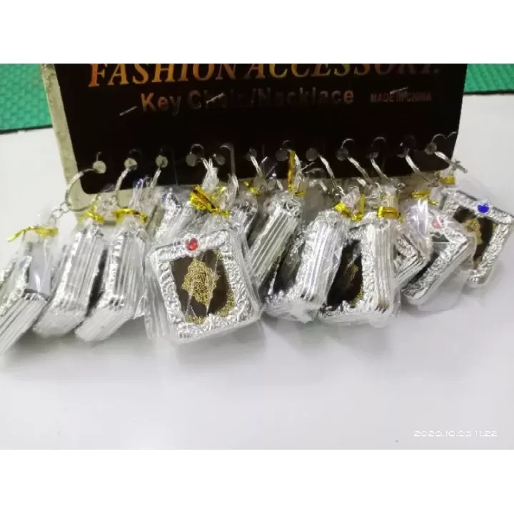 LJS KEY HANGER AL-QUR'AN SILVER AND GOLD CONTENTS 12 PCS CHEAPEST