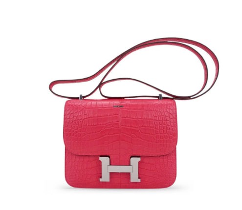 HERMES  2022  CONSTANCE 18 ROSE EXTREME ALLIGATOR PHW U