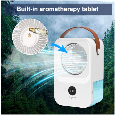 Goojodoq KIPAS PENDINGIN MINI AC PORTABLE AIR COOLER MOBIL DAN RUANGAN | AC Portable Humidifier Air Cooler AC Mini