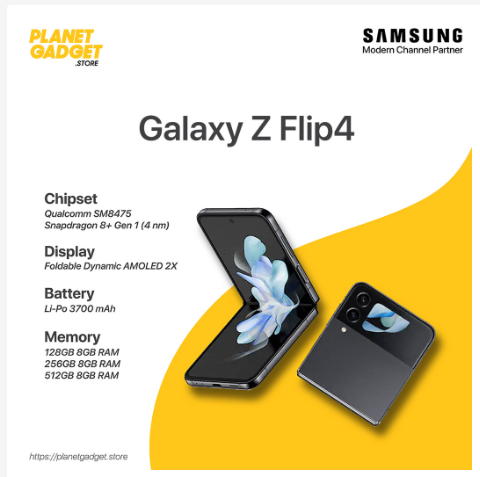 Samsung Galaxy Z Flip4 5G 8/128GB 256GB 512GB [Garansi Resmi Samsung]