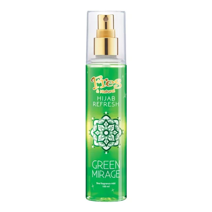 Fresh & Natural Spray Cologne Hijab Refresh Green Mirage Botol 100ML