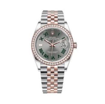 Rolex Datejust 36 - 126281 Wimbledon Diamond Bezel Steel-RG